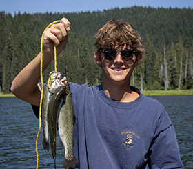 Fishing at Goose Lake in Skamania County - Best Fishing in America